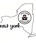 Outline of New York with 'EPA CARB Approved' badge, relevant for OE Quality Catalytic Converter Replacement Part For 2004 Jeep Liberty 3.7L Left.