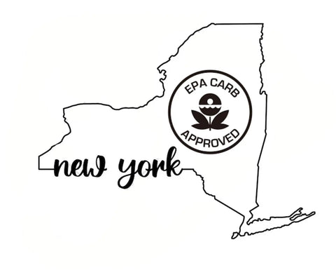 Map of New York with EPA CARB approved stamp, related to Ford C-Max 14-16 Hybrid Converter Resonator Pipe Rear Exhaust Muffler Replacement