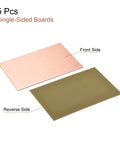 Copper Clad PCB Board Laminate 150mm X 100mm X 2mm FR4 Glass Fiber Single Sided Prototyping Boards Pack Of 5 front and reverse sides