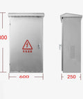 Rugged Outdoor Stainless Steel Junction Box With Lock Built Tough To Last Weatherproof Electrical Enclosure For Power Distribution Waterproof Junction Cabinet For Street Lighting And Outdoor Equipment, 800x600x250mm front view