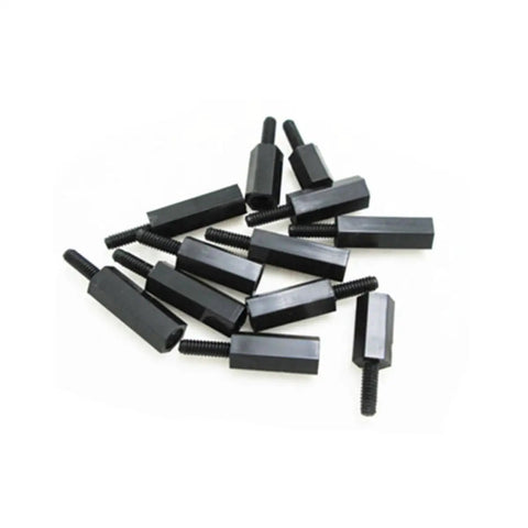 300 Piece Nylon Hex Spacer Screws And Nuts Kit M3 Black Insulation Non Conductive Corrosion Resistant For Electronics Assembly Electroplating Do It Yourself Projects, black nylon standoffs