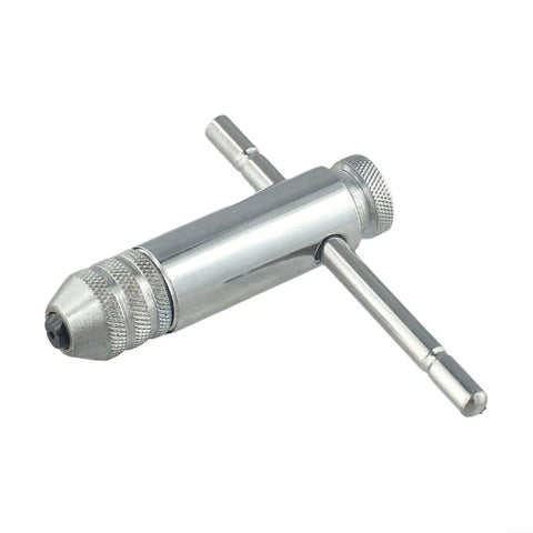 Heavy Duty Adjustable T Handle Tap Wrench Ratchet Set For M3 To M8 Metalworking Tools With Precision Ratcheting Action And Screw Extractors For Steel Threading On Tough Jobs Easy One Handed Grip, steel tap wrench