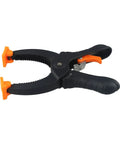 Ratcheting Hand Clamps Set With Quick Release Grip, 6 Inch And 8 Inch Jaw Openings, Heavy Duty Clamps For Woodworking And Carpentry, Pro Grade Build For Studio And Shop Projects, Strong Secure Grip, Easy One Hand Operation, Black And Orange clamp