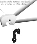 Universal Bicycle Derailleur Hanger With Bolt Black, Rear Derailleur Hanger Extender installation guide image.