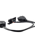 OBD2 OBD II Full 16 Pin Y Splitter Cable J1962 1 Male To 2 Female Connector Under Dash Mount Bracket Vehicle Diagnostics DIY Extension Adapter 50cm Long