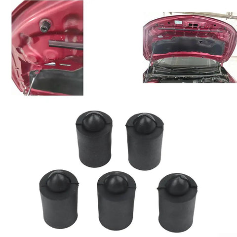 Get Your Ride Quiet Again With This 5 Pack Car Hood Stop Buffer Rubber Bumpers For Nissan Altima Models From 2019 To 2025 Featuring Premium Durable Rubber Pad Material That Totally Stops Annoying Chirp And Squeak Noises Caused By Loose Panels. 5 black rubber hood stoppers for Nissan Altima hood panel.