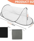 Large Pop Up Mosquito Tent For Adults, Portable Foldable Mosquito Net For Bed Camping Travel And Patio shown with dimensions