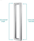 Heavy-Duty 304 Stainless Steel Push Pull Door Handle Set for Glass and Barn Doors, Double-Sided, 36 Inch Solid Standoffs, Silver Finish, 1 Pair