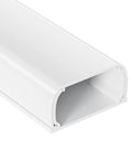 Peel And Stick Paintable Cable Raceway Kit 3 Pack Tucks Away Hdmi And Ethernet Cords Outta Sight On Drywall Surface white cable cover with open design