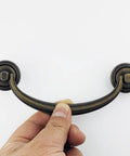 4 Pack Antique Brass Center To Center Bail Drawer Pulls 5 Inch 128mm Overall Length 5.9 Inches Vintage Style Dresser Cabinet Hardware Zinc Alloy
