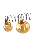 Copper nuts and spring from Two Sets Printer Lead Screw Kit Beefy Stainless Steel Lead Screws With Copper Nuts For Stepper Motors And CNC Machines