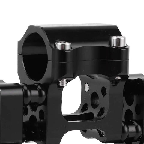 Adjustable Double Stem For Bikes CNC Aluminum Alloy Shockproof And Lightweight Multi Angle 53 To 71mm Range Anti Loosen Design