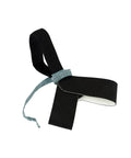 Pro Grade ESD Heel Grounder With Elastic Velcro Strap For Workstation Static Control, 24 Inch Leg Strap, 1 Megohm Resistance To Ground, Meets ESD SP9.2 EIA625 MIL-STD-1686 MIL-HDBK-263, Bluish Gray black heel grounder with bluish gray strap