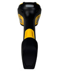 Back view of Wireless Barcode Scanner PM9501 DHP910RB with Battery Pack showcasing ergonomic handheld design.