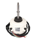 External Fan DC Motor For Air Conditioners Brushless Replacement Part ZWK511B500073 angle view with wires visible