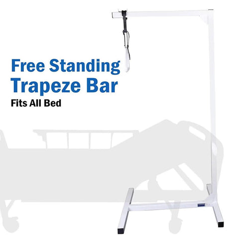 Bed Trapeze Bar With Stand Assist Lift And Bedside Rail Pull Up Handles for enhanced independence.