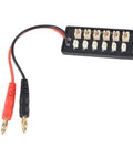 12 Port Parallel Charging Board For RC Drones And Helis With UMX JST PH2.0 Battery Balance Charger High Current 1.5A Per Port Durable ABS Plastic