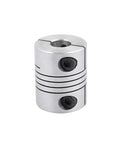 Xnrtop aluminum shaft coupling 8mm–8mm, 25mm length, 20mm diameter with two set screws