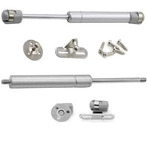 Gas Strut Cabinet Lift Support 6 Inch 30N Soft Open And Down Hinge with screws and mounting hardware visible