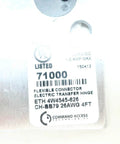 Label detail on Electric Transfer Hinge ETH4W4545-626 26AWG 4FT for power and signal transfer in access control systems.