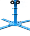Pro Grade Bead Roller Kit For Sheet Metal With Gear Drive Manual Hand Crank Benchtop Bead Roller Bender stand base view
