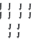 Heavy Duty Metal Adjustable Furniture Legs With Casters For Smooth Rolling No Fuss Coffee Table Legs And Cabinet Hardware Replacement Four Piece Set