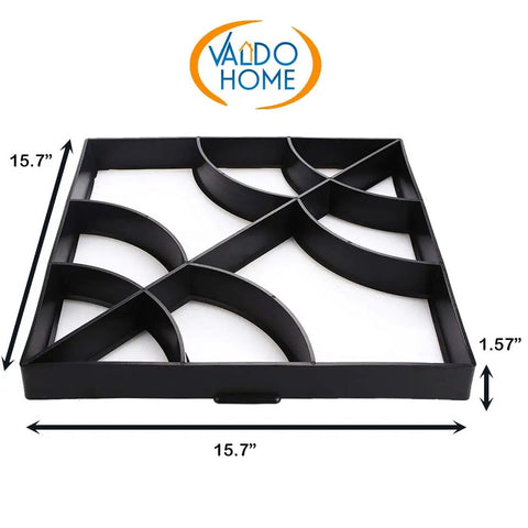 Reusable Concrete Paving Molds For Garden Paths And Walkways DIY Stepping Stone Maker for patios, 15.7x15.7 inch plastic mold
