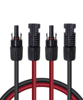 Plug And Play 20 Ft 12 AWG Solar Panel Extension Cable With Hard Plastic Female And Male Connectors, UV Resistant Waterproof PV Wiring
