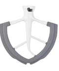 Flex Edge Beater With Scraper For 6 Quart Stand Mixer Pro Grade Paddle Attachment For Lift Bowls, white and gray design