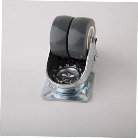 Beast Mode 2 Inch Twin Caster Wheels With Brake Rock Solid Swivel Plate Casters Featuring Durable TPR Rubber and Smooth Quiet Steel Brackets.