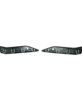 Front Bumper Bracket Retainers Left And Right Pair Top Shelf Quality Fits Like A Glove For Tesla Model Y 2020 Through 2023 Heavy Duty Auto Replacement Hardware black plastic brackets for secure installation.