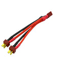 RC T Plug Parallel Connector Kit With 14 AWG 10cm Silicone Cord One Female To Two Male Battery Extension Cables Gold Plated