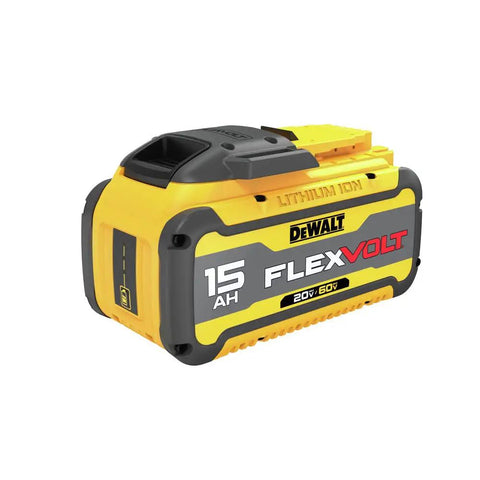 Beefy 15.0Ah FlexVolt Battery For 20V 60V 120V Tools, 3 LED Fuel Gauge, Cold Weather Ready, Pro-Grade, yellow-black design