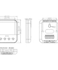 Technical drawing of Wall Mounted Temperature And Humidity Transmitter With LCD Display RS485 Modbus 4-20mA And 0-10V Outputs HVAC Sensor
