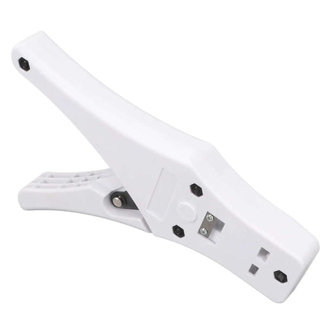 All Day Pro Grade Crimping Tool With Comfortable Ergonomic Handle for Quick Ethernet Cable Work, white design, angled view.