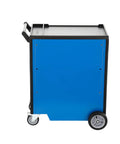 Heavy Duty Tool Trolley With Nine Deep Drawers Rolling Workshop Workhorse Mobile Tool Box side view with smooth rolling wheels
