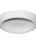 Traditional Smooth Surface Mount Ceiling Dome Urethane Primed and Ready to Paint 37 and Three Eighths Inches Outside Diameter
