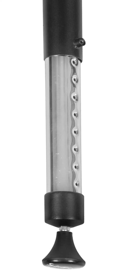 Adjustable Table Legs Set Of 4 In Black And Chrome, Heavy Duty Post Legs For Wood Desks And Tables, Adjustable Height Section Close-up
