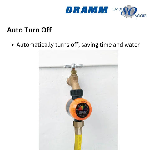 Battery Free Mechanical Hose Timer With Auto Shutoff Up To 120 Minutes, attached to faucet