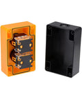 Momentary Green Push Button Switch Box With Emergency Stop No NC Contacts 10A 415V Quick Connect Terminals Center Distance 80x54mm