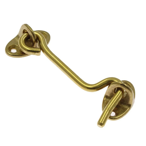 Solid Brass Barn Door Lock Set 3 Inch Privacy Hook And Eye Latch 2 Pack Gold Finish For Cabin Doors Bathrooms And Wooden Fences Easy Mount Hardware Included
