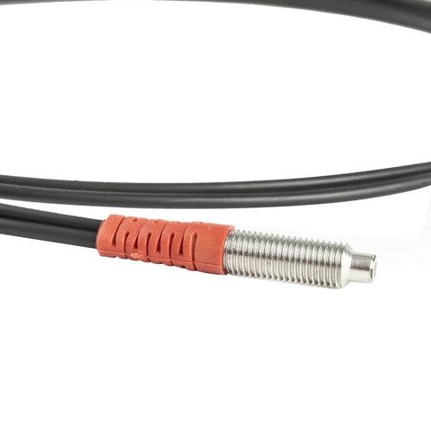 Diffuse Reflective Digital Fiber Optic Sensor Cable for Rail Power Systems Monitoring, 1m TPV with copper wire, FRS 610 M6 compatible.