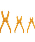 Top Notch 3 Pc Oil Pipe Clamp Tool Kit For Car Enthusiasts Line Pinchers And Sealers Perfect For Fixing Leaks Crushing Fuel Lines And Sealing Oil Pipes Like A Boss Without Breaking the Bank Today yellow 3-piece plastic clamp set