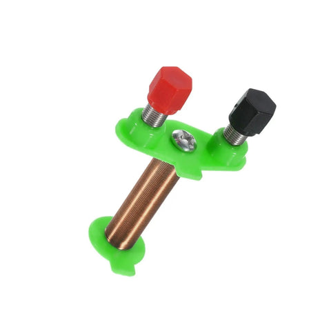 Hands On Physics Experiment Set With Two Electric Bell Magnetism Kits For Electromagnet Lab Induction And Classroom Teaching Equipment Two Bells And Two Electromagnets, showing green plastic base with metal coil