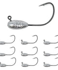 Beefy Lead Tube Jig Heads For Bass Fishing One Quarter Ounce, Tube Bait Tubes, Durable Lead Construction, Set of Jig Heads