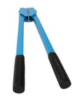 Banding Strapping Kit with Tensioner and Sealer, Steel Cast Aluminum Tool, shown from front angle with blue handles.