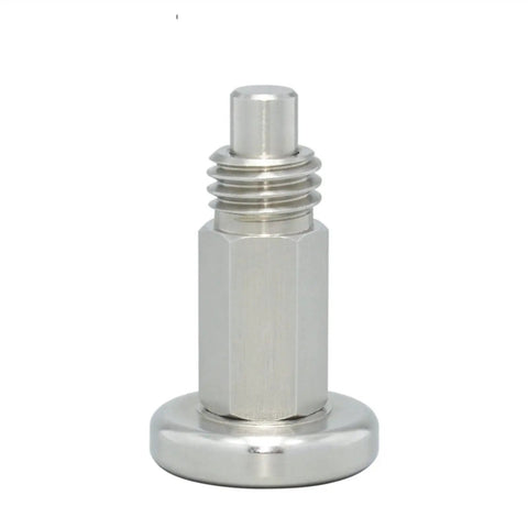 Dead Precise Index Plunge Pins Heavy Duty Spring Loaded Locating Bolts M12 Coarse Thread steel plunge pin with hex design.