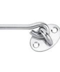 Lecheer 3PCS 10in Cabin Privacy Hook Eye Latch Lock Stainless Steel Solid Gate Hooks Hasp for Window close-up of latch mechanism.