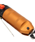 Heavy Duty Professional Pneumatic Air Scissors Nipper Tool For Wire Cutting With S5 Steel Blade Hold Down Clamps angled view showing cutting blades.