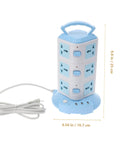 Dope Little Gamechanger Portable Power Strip With Fast Usb Charging Station and Extra Long Extension Cord for College Dorm Home Office travel, 9.8 in tall.